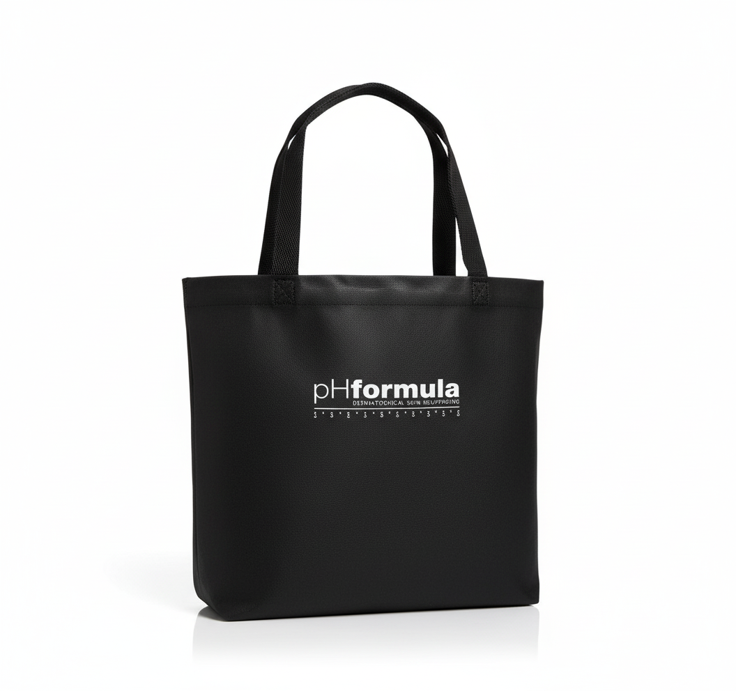 Black Woven Tote Bag
